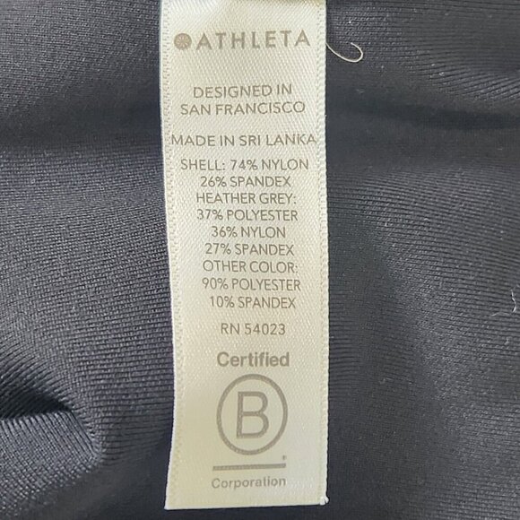 Athleta‎ Crest Colorblock Leggings S Black Gray White High Waist 487742 - Picture 8 of 10